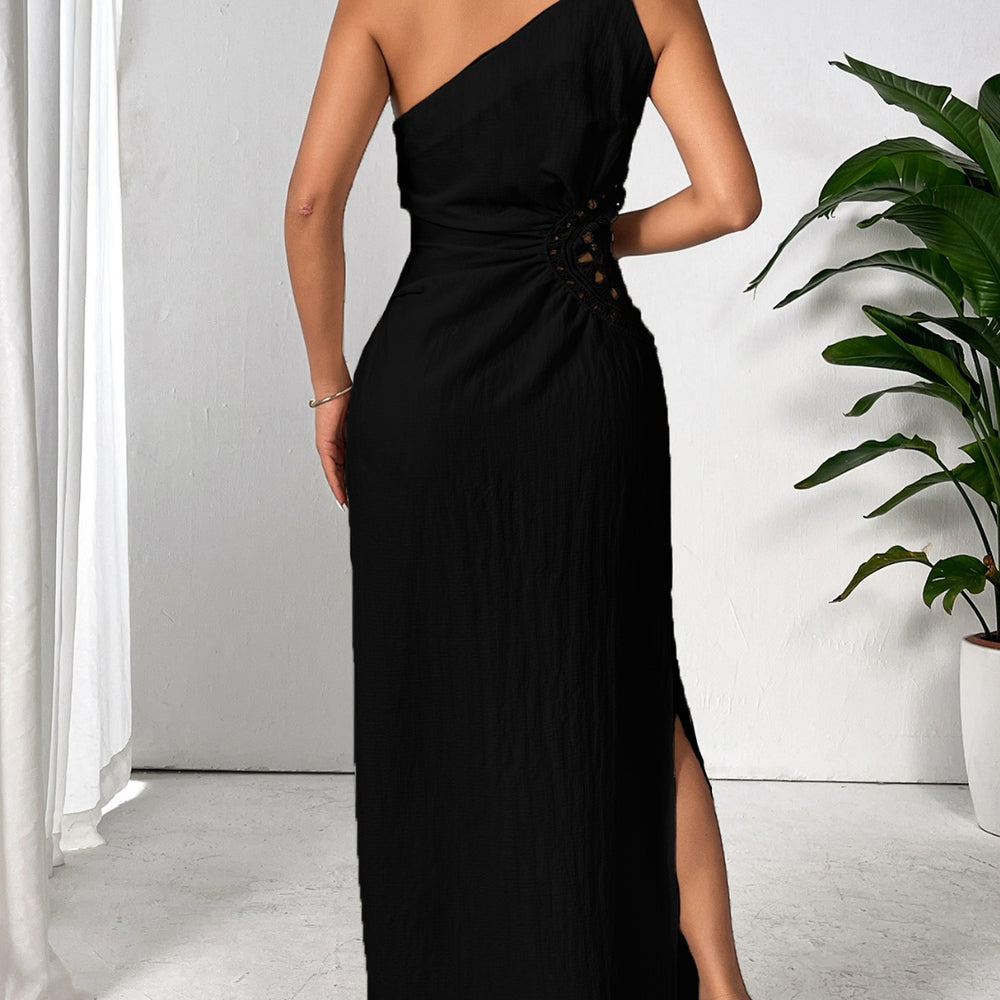 
                      
                        Slit One Shoulder Sleeveless Maxi Dress
                      
                    