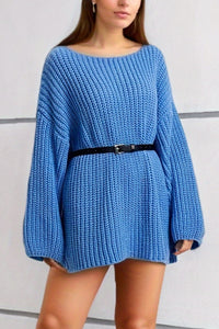 Dropped Shoulder Mini Sweater Dress