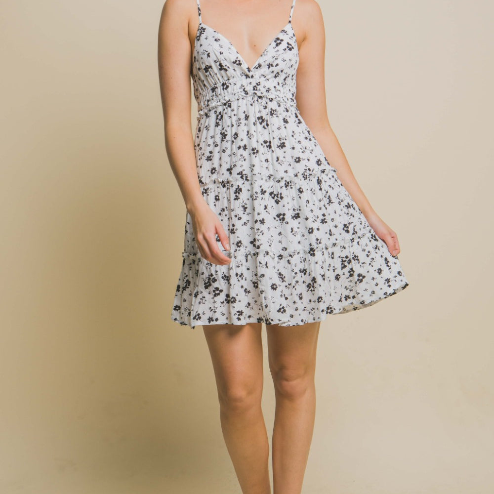 
                      
                        Floral Tiered Cami Mini Dress
                      
                    