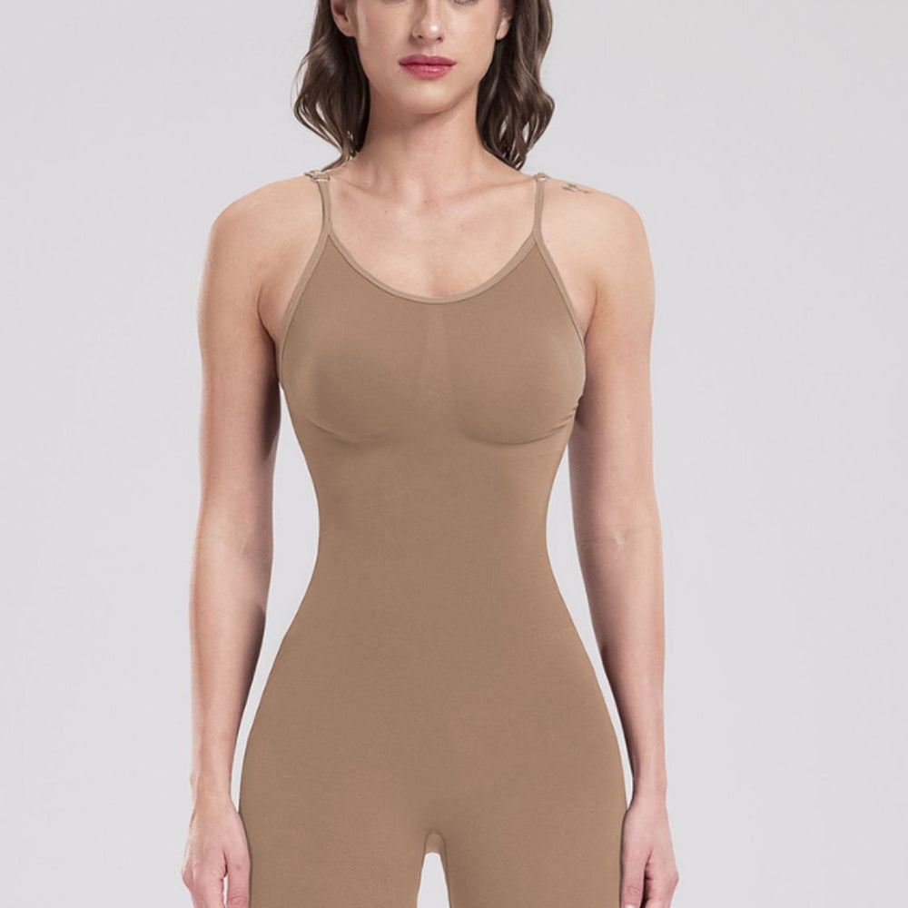 
                      
                        Scoop Neck Spaghetti Strap Active Romper
                      
                    