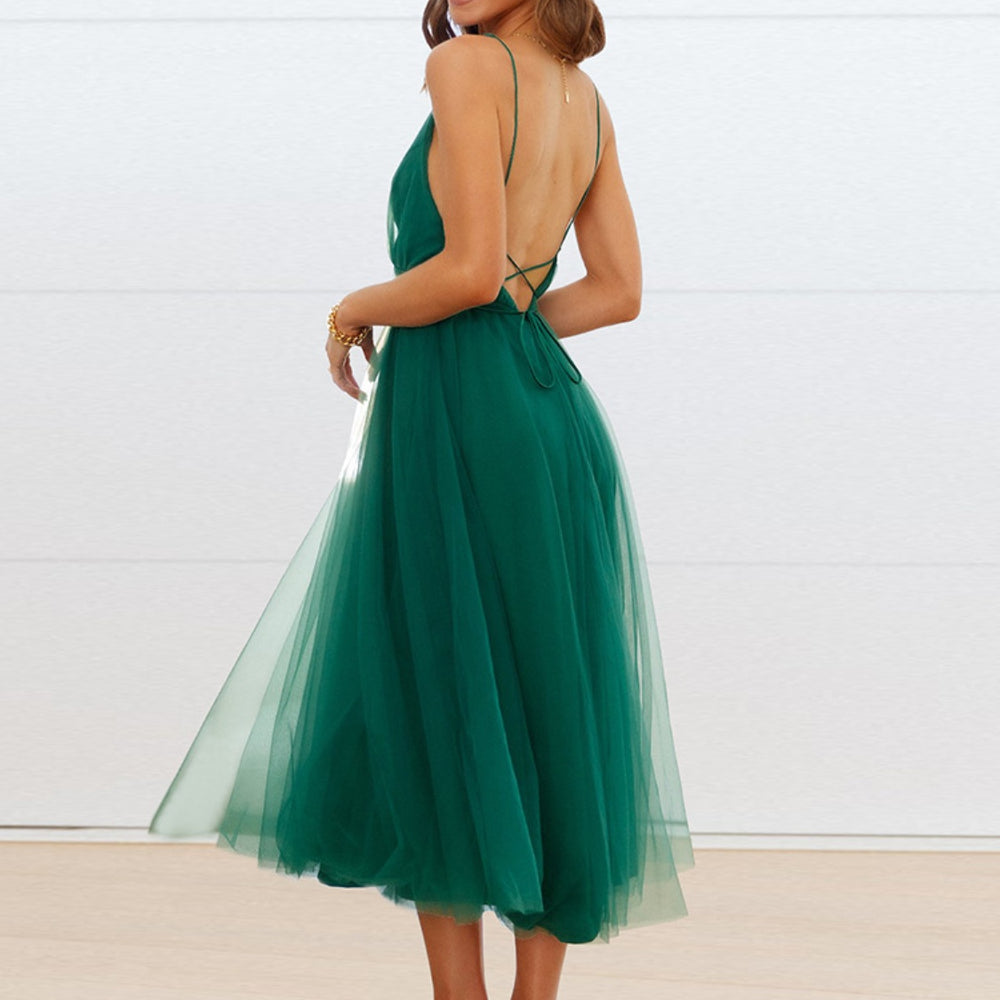 
                      
                        Backless Crisscross Sleeveless Midi Dress
                      
                    