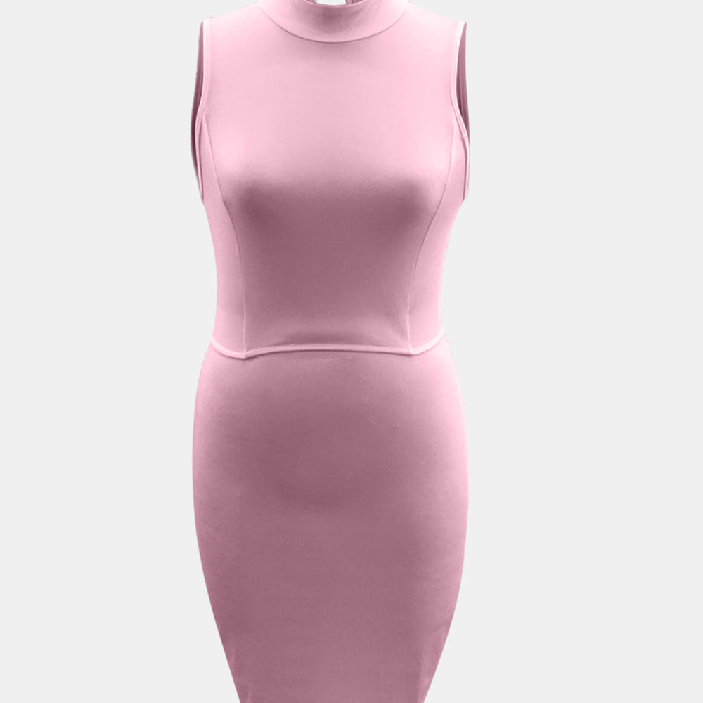 
                      
                        Cutout Mock Neck Sleeveless Dress
                      
                    