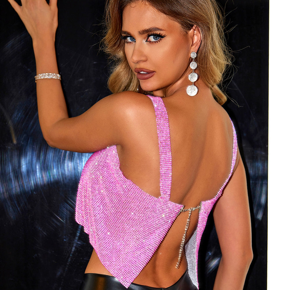 
                      
                        Pink Backless Square Neck Cami
                      
                    