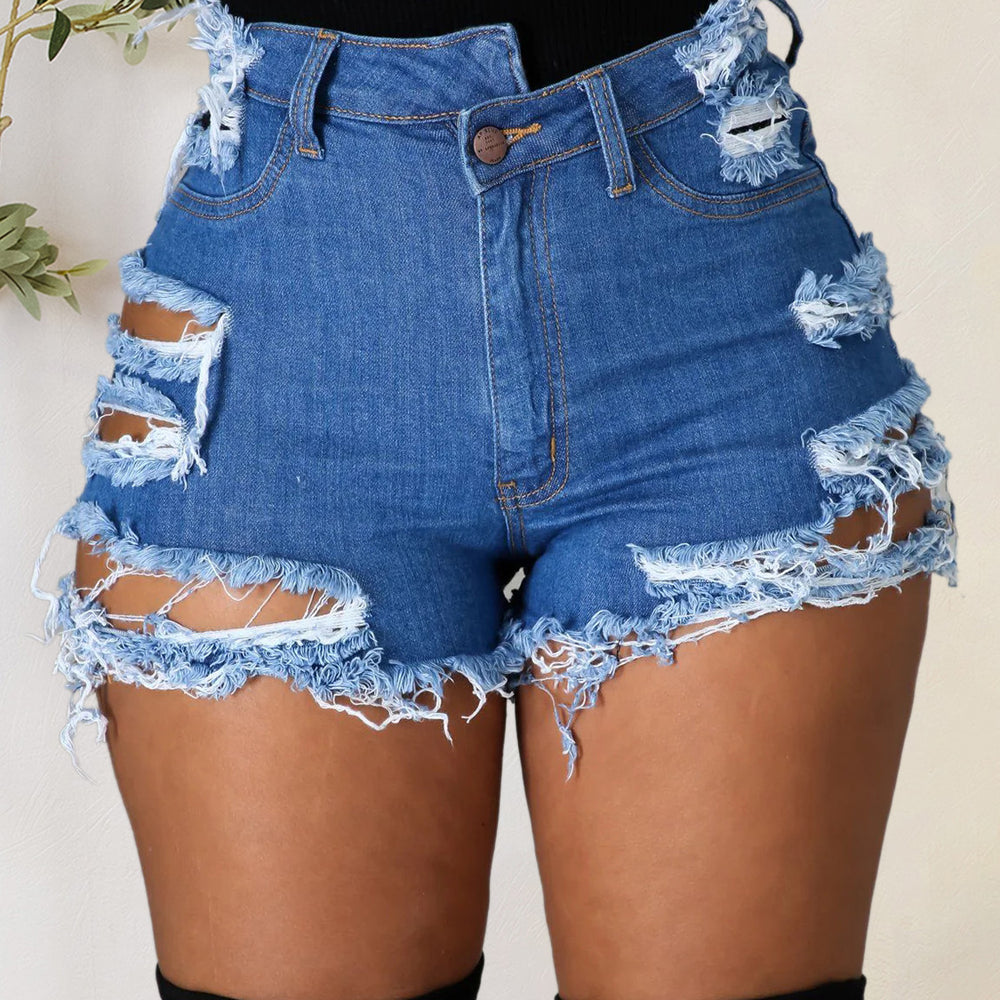 
                      
                        Denim Shorts with Pockets
                      
                    