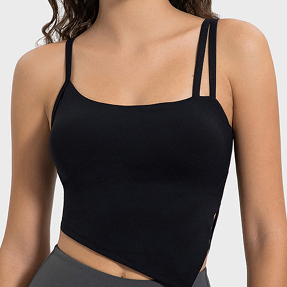 
                      
                        Slit Asymmetrical Neck Active Cami
                      
                    