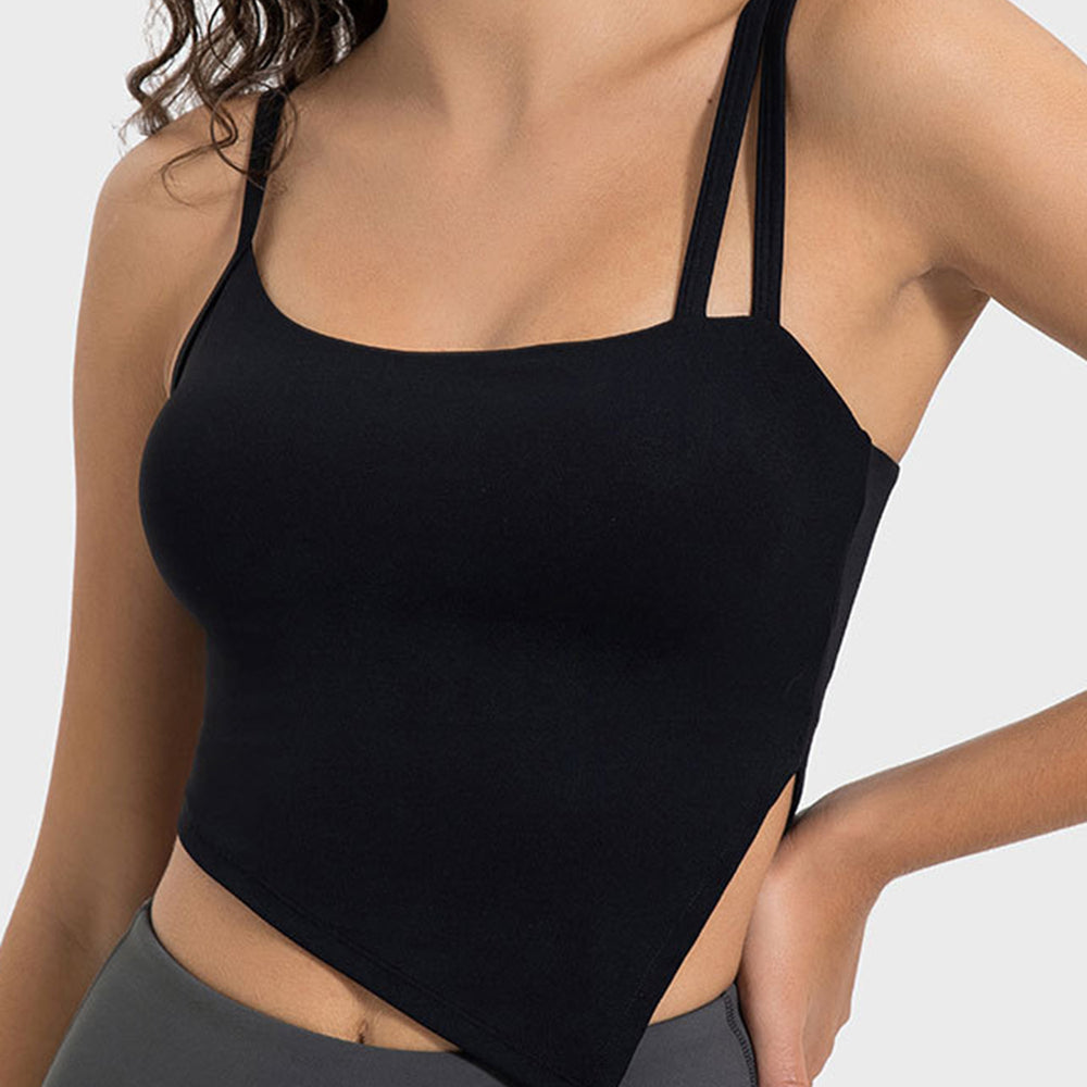 
                      
                        Slit Asymmetrical Neck Active Cami
                      
                    