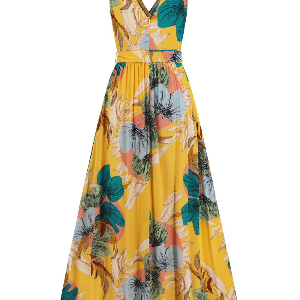 
                      
                        Slit Tied Printed Surplice Dress
                      
                    