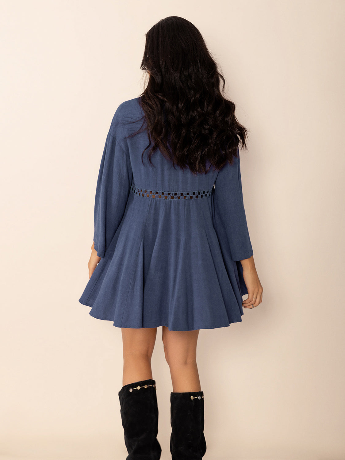 Cutout Long Sleeve Mini Dress