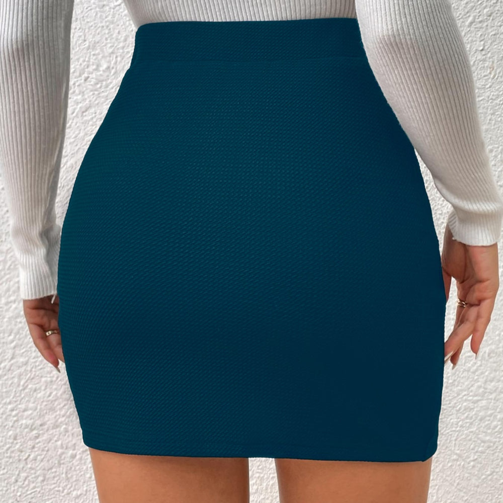 Honey Ruched Elastic Waist Skirt