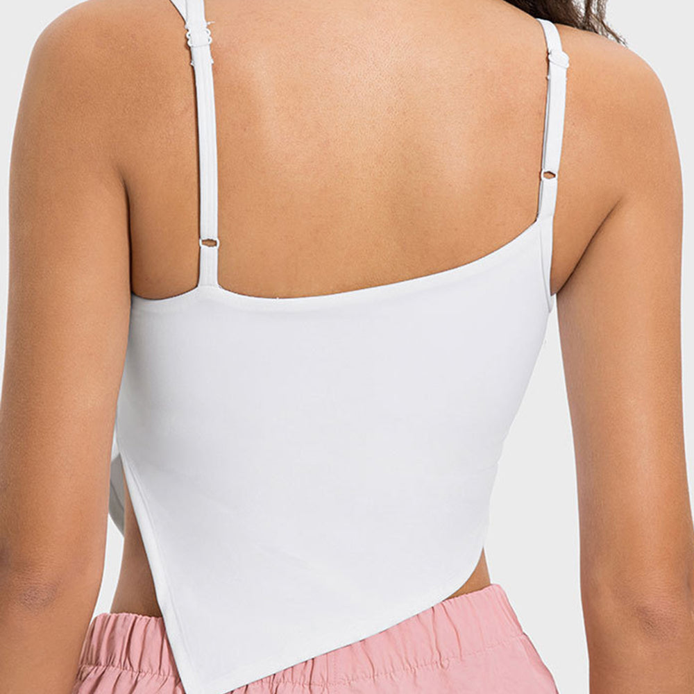 
                      
                        Slit Asymmetrical Neck Active Cami
                      
                    