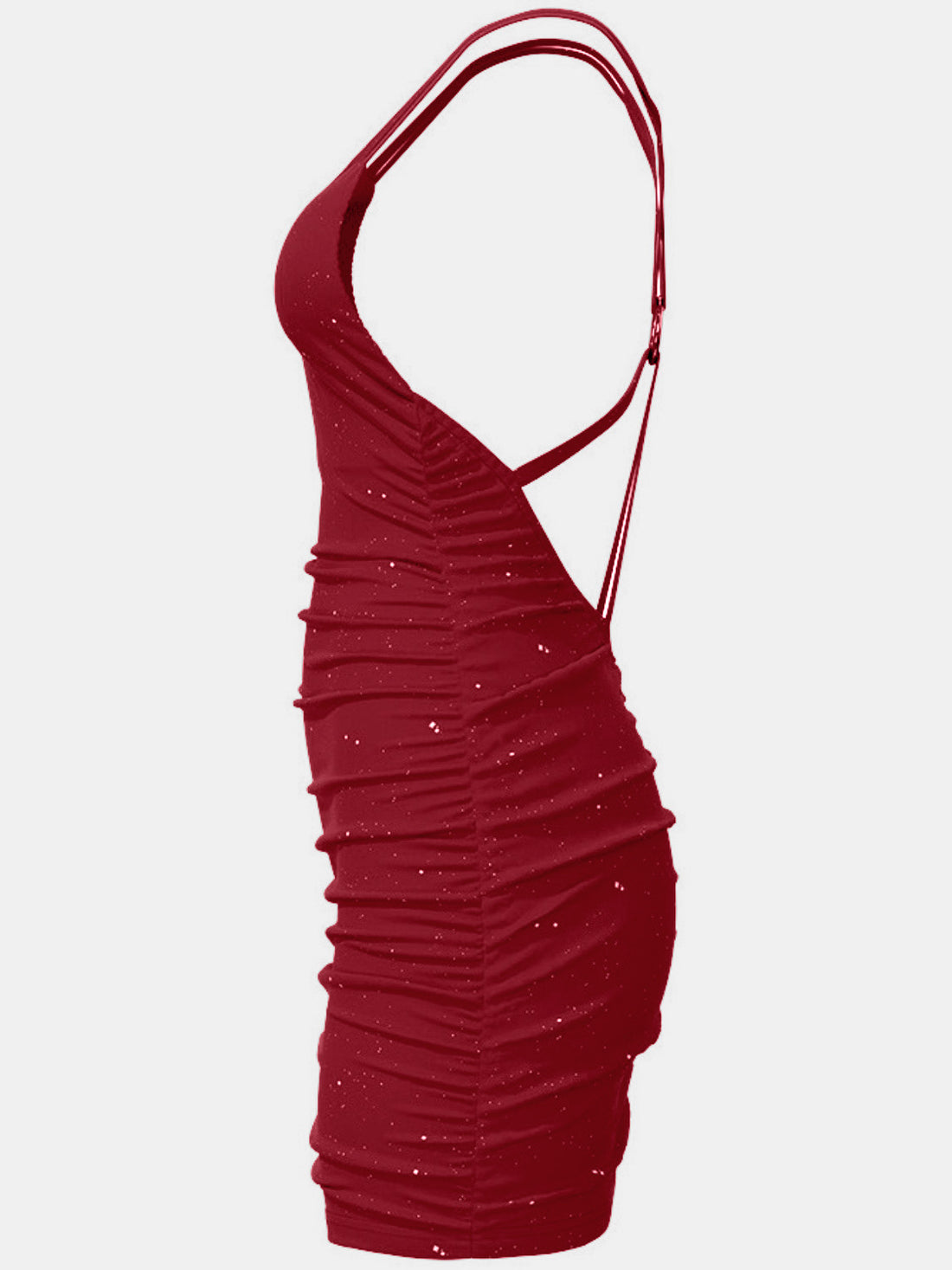 Glitter Spaghetti Straps Mini Dress