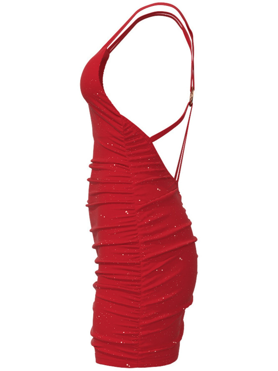 Glitter Spaghetti Straps Mini Dress