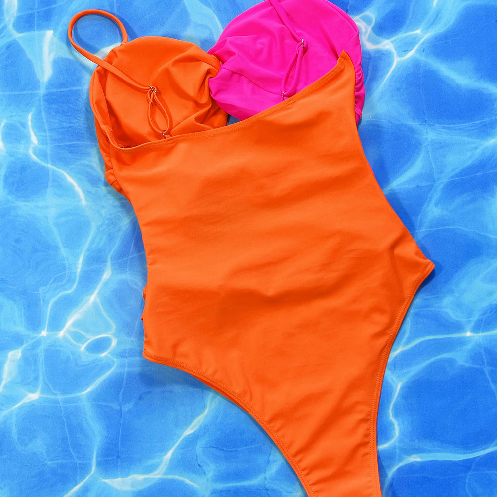 
                      
                        Two-Tone Twisted Cutout One-Piece Swimsuit
                      
                    