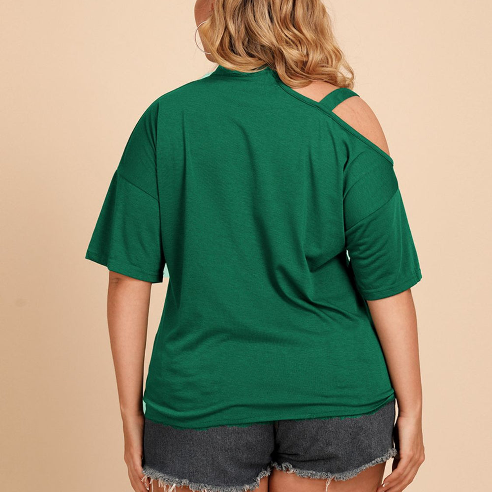 
                      
                        Plus Size Tied Cold-Shoulder Tee Shirt
                      
                    