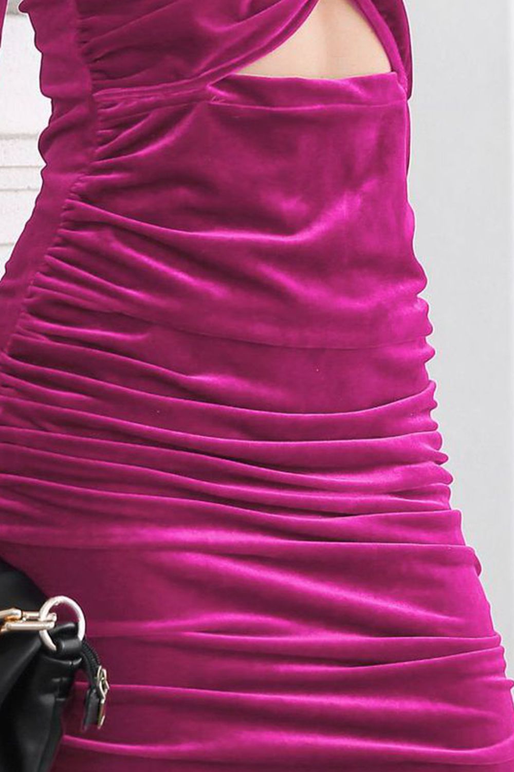 Twist Front Long Sleeve Mini Dress