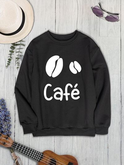
                      
                        CAFE-Dropped Shoulder Sweatshirt
                      
                    