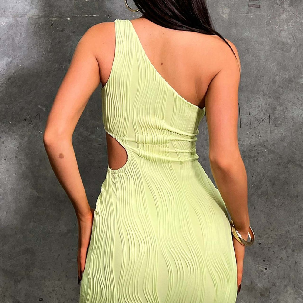 
                      
                        One Shoulder Cutout Mini Dress
                      
                    