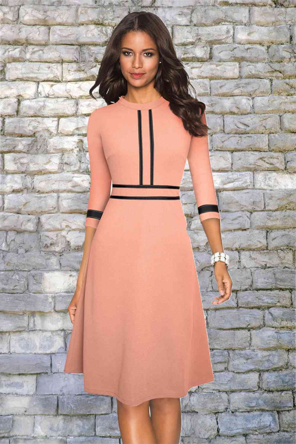 Three-Quater Sleeve Dress