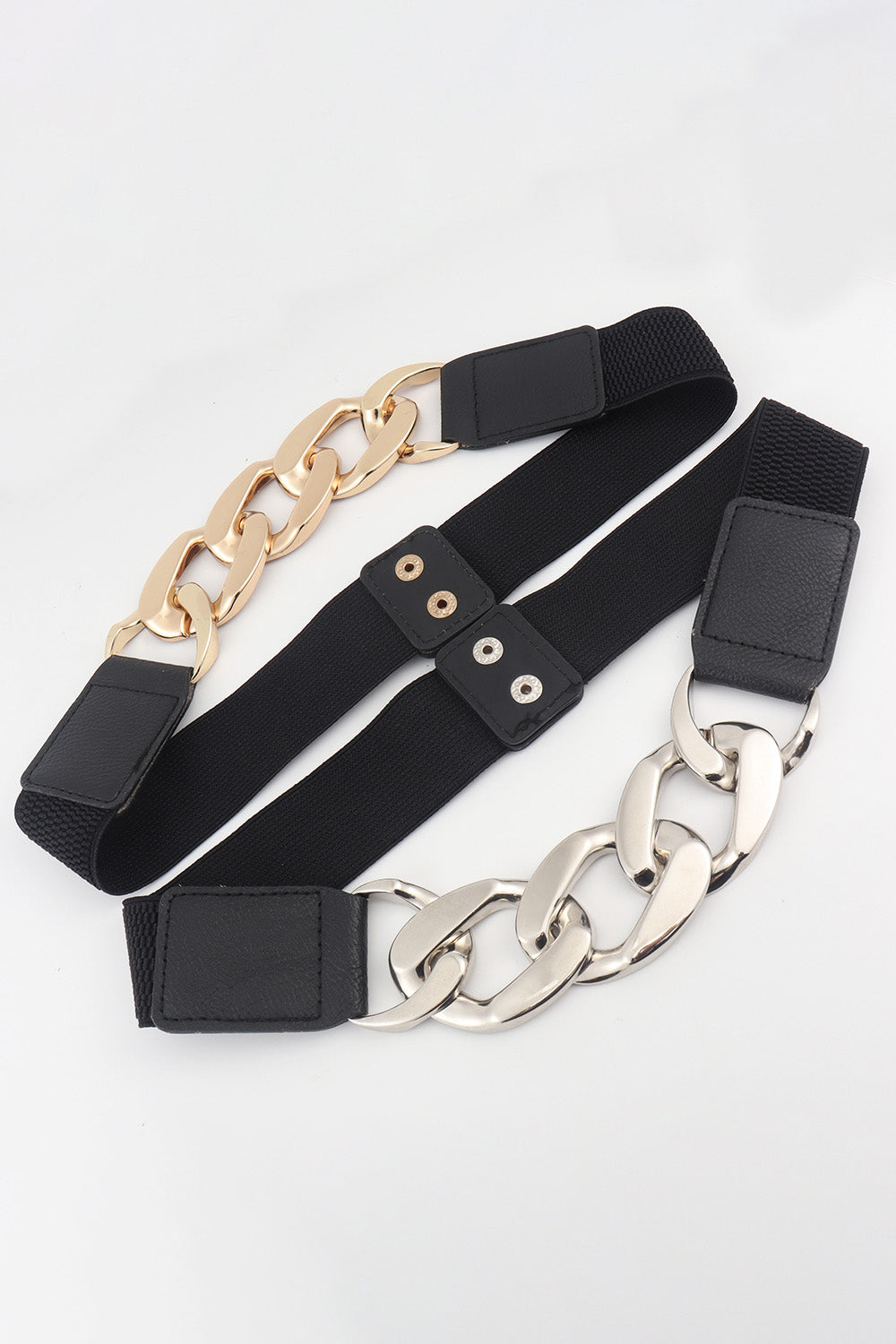 Cinturón elástico con detalle de cadena