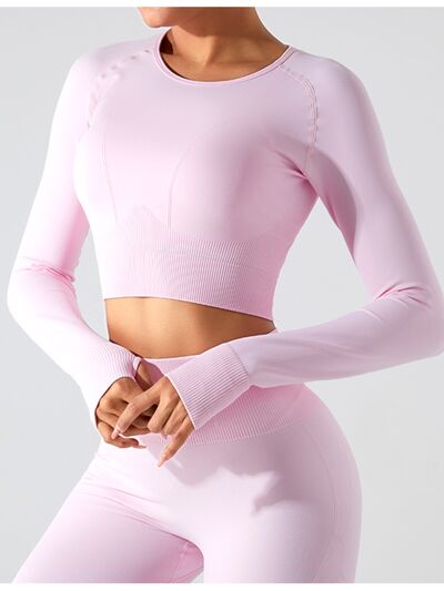 Active T-Shirt Round Neck Long Sleeve